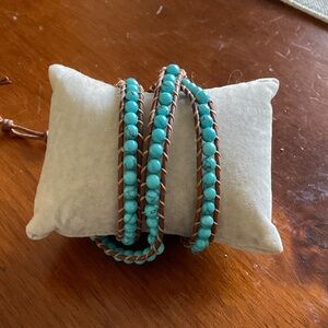 Turquoise Beaded Wrap Bracelet - Women Jewelry
